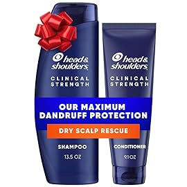 Head & Shoulders Anti-Dandruff Shampoo, Clinical Strength Dry Scalp Rescue, 1% Selenium Sulfide, Seborrheic Dermatitis Relief, Dry Scalp, 13.5 fl oz + Conditioner, 9.1oz