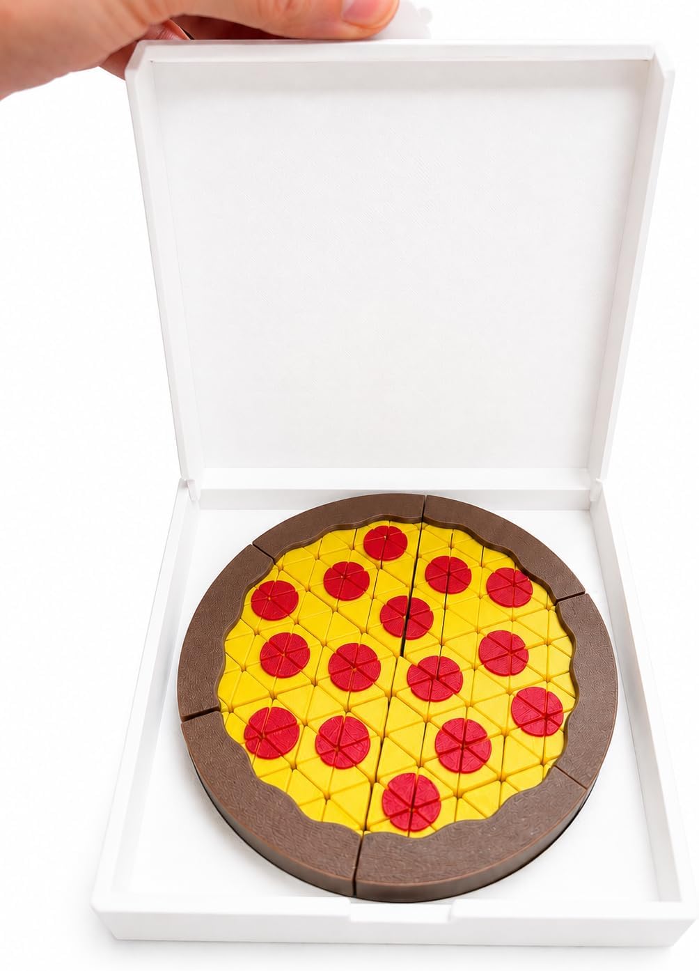 3D Printed Pizza Fidget Toy, Pizza Puzzle Box | Pizza Lover Gift, Collectible Desk Decor, Fun Display Piece for Foodies & Gamers image 3