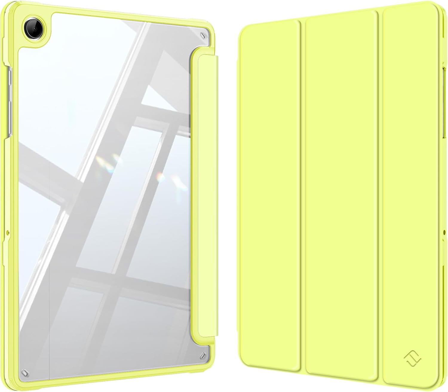 Fintie Clear Case for Samsung Galaxy Tab A11+/A9+ 11'', Citrus | Shockproof Transparent Back Case, Viewing & Typing Angles, Auto Sleep/Wake, for Daily Office & Entertainment