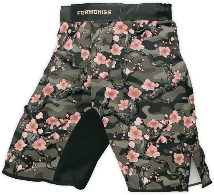 Camo Men's MMA Shorts for Workout Training - BJJ Fight Shorts for Jiu Jitsu Muay Thai Grappling