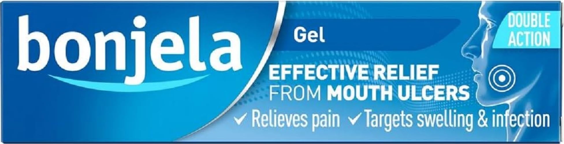 Bonjela 15g Oral Gel - Fast Acting Pain Relief For Mouth Ulcers, Cold Sores, Swelling, Infection, Suitable With Dentures, Adult Treatment, Quick Medication Solution