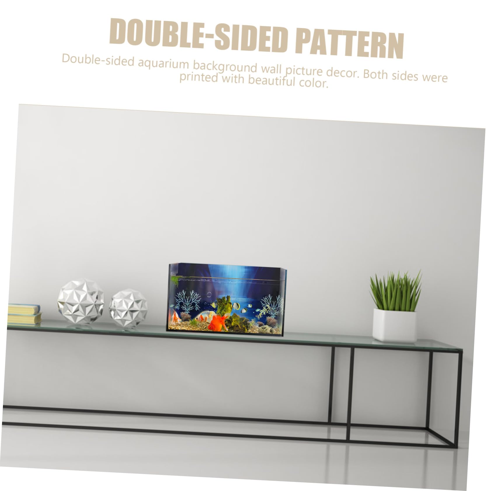 BESPORTBLE 4pièces Fish Tank Decal Adhésif Décoration De Fond Aquatique pour Aquarium Autocollant Relief avec Motif sous-Marin Unique Facile à Installer