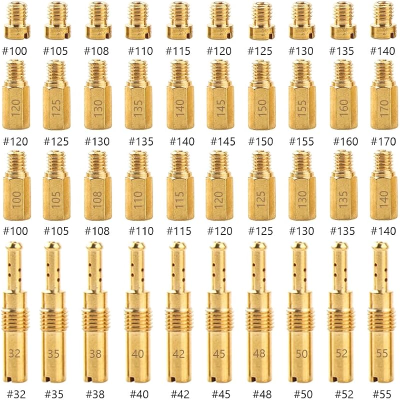 Kit de Giclês Principais e Giclês de Baixa para Carburador YUKIIATIF – 40 unidades