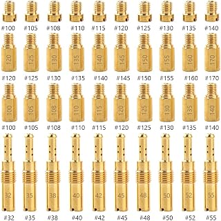 30Pcs Carburetor Main Jets and 10Pcs Slow Jets Pilot Jet Kit Fits for PWK Keihin OKO KOSO CVK Mikuni