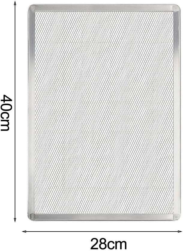 Aluminum Rectangular Pizza Net Oven Use – Heat-Resistant Mesh Screen Even Crust, 20x30cm or 28x40cm, Silver(28 * 40CM)