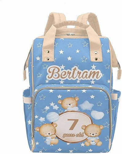 Miniatura 8 de M YESCUSTOM Bolsa de pañales personalizada para bebés para mujeres y hombres, bolsas de lactancia personalizadas para mamá, 0303-13, Mochilas de