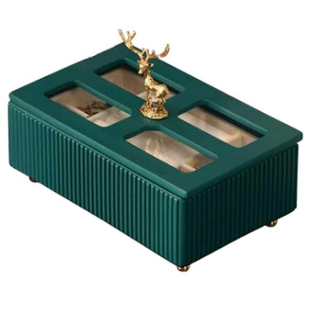Large Capacity Jewelry Box Resin Jewelry Case Fashion Jewelry Storage Box for Women Bedroom Jewelry Organizer Box