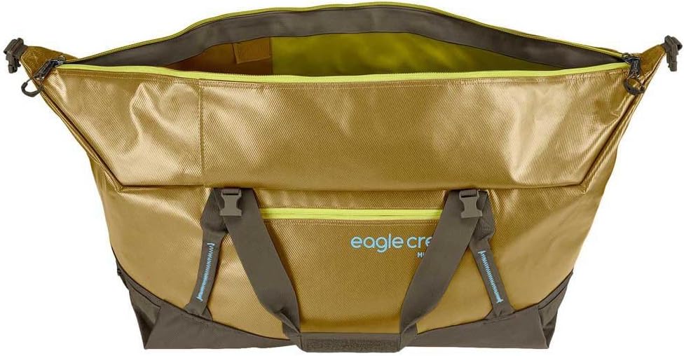 Eagle Creek Migrate 90L Travel Backpack Duffle Bag with Tuck-Away Backpack Straps, Full-Access Wide Mouth Opening & Seamless Bottom Bathtub Construction, Field Brown