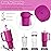 Stanley Cup Accessories Set Including 6 Pcs Silicone Spill Proof Stopper, 2 Pcs Straw Cover Cap for 9-10 mm Straws, 1 Pcs Silicone Boot for Stanley Cup 40oz & 30oz Tumbler (Fuchsia)