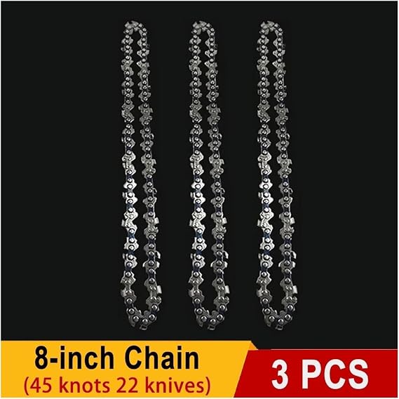 8 Sawver 1/4 P Electric Saw 45 Knots, 22 Knives Electric Chainsaw Guide Replacement Mini Steel Chainsaw Chain Garden Tool