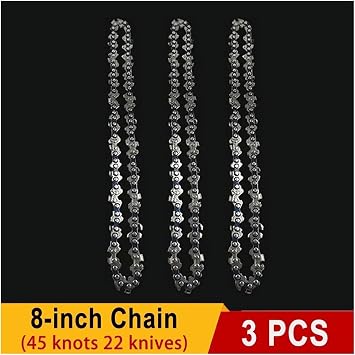8 Sawver 1/4 P Electric Saw 45 Knots, 22 Knives Electric Chainsaw Guide Replacement Mini Steel Chainsaw Chain Garden Tool