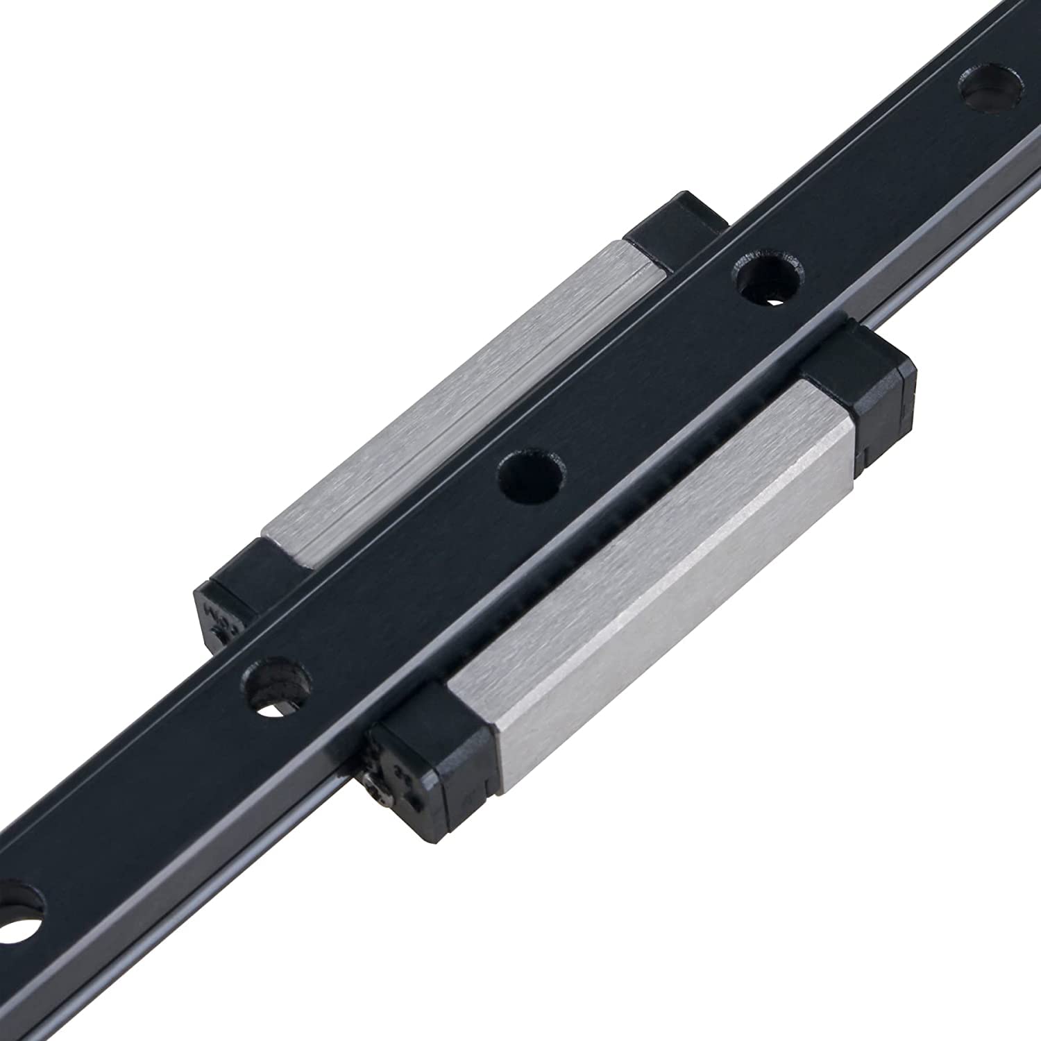 MGN12H guía lineal de 500 mm, 1 pieza negro rejilla deslizante lineal con 1 pieza MGN12H bloque de carro bolas de acero bloques de límite para impresora 3D CNC XYZ DIY máquina de grabado