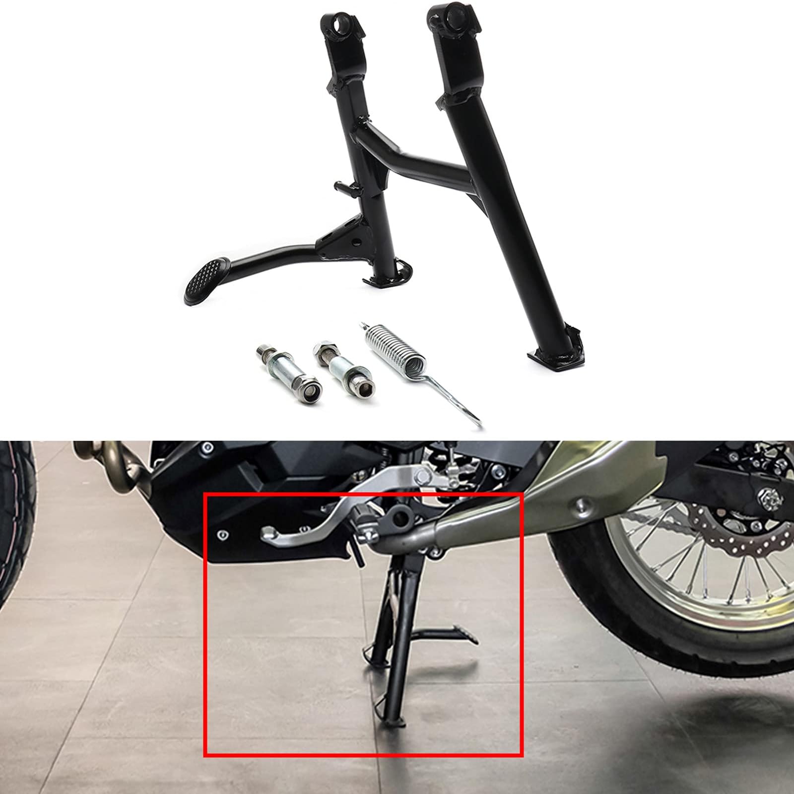 Center Kickstand Foot Center Stand Support Fit for Kawasaki Versys X300 Versys-X300 2017 2018 2019 2020 2021