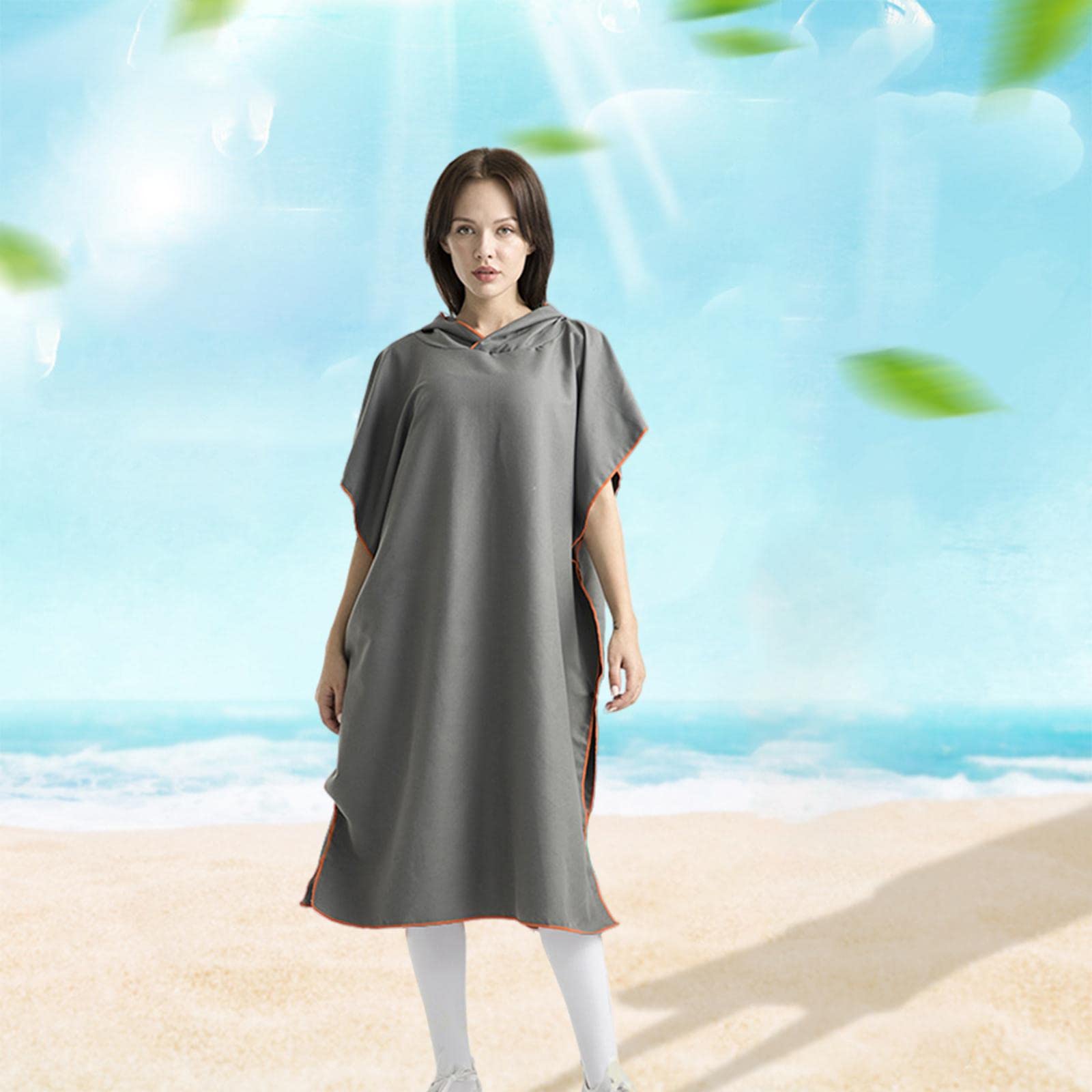 LICHTS Beach Surf Poncho Quick Dry Bath Sailing Surf Surfers S Gray-picture-34