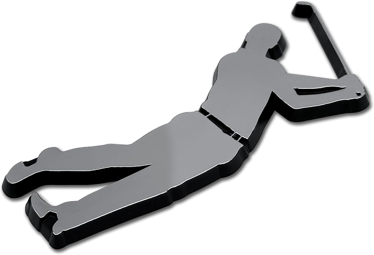 Elektroplate Male Golfer Swing Bright Chrome Car & Golf Cart Emblem image 4