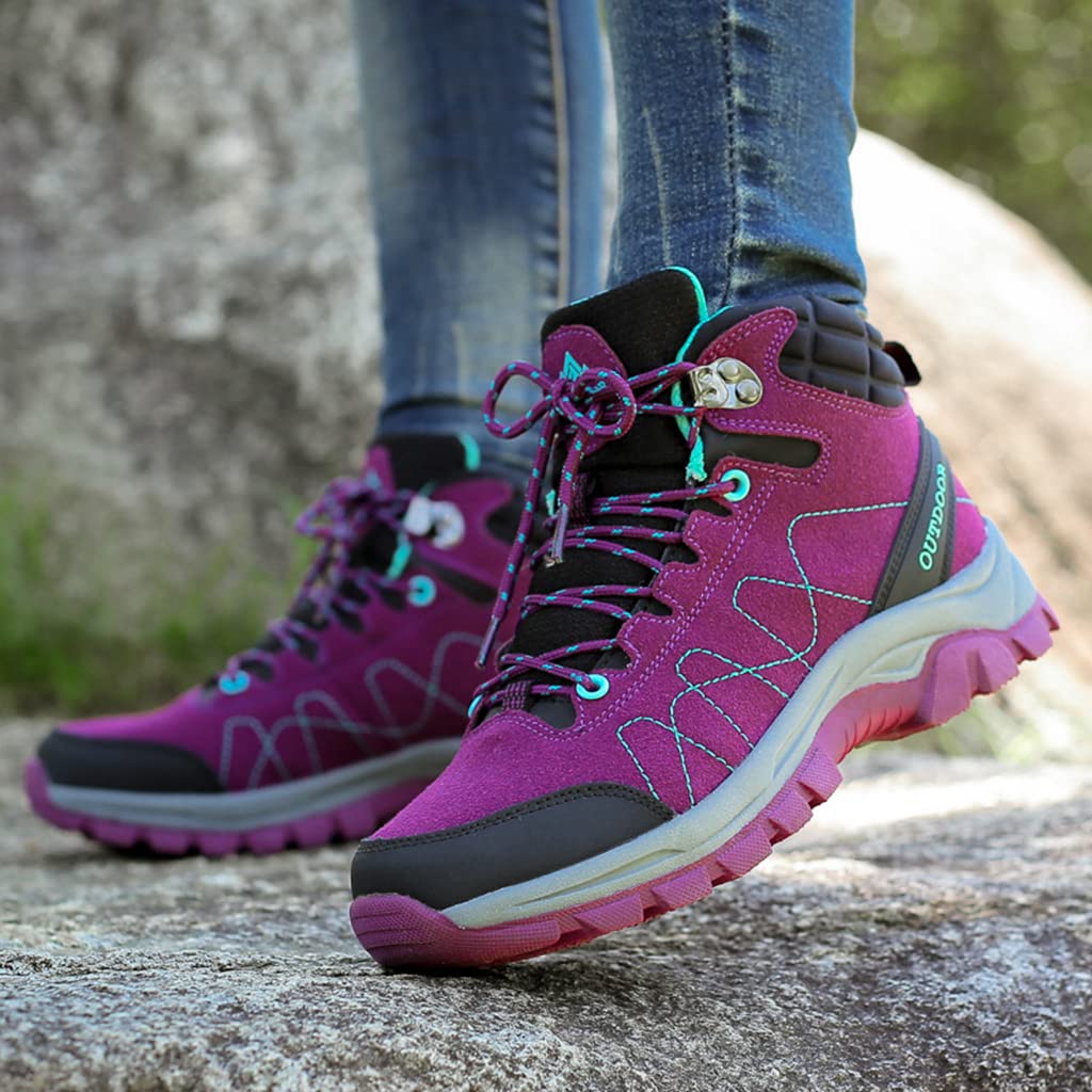 Zapatos De Senderismo para Mujer Botines Impermeables Antideslizantes Al Aire Libre Zapatillas Ligeras De Trekking