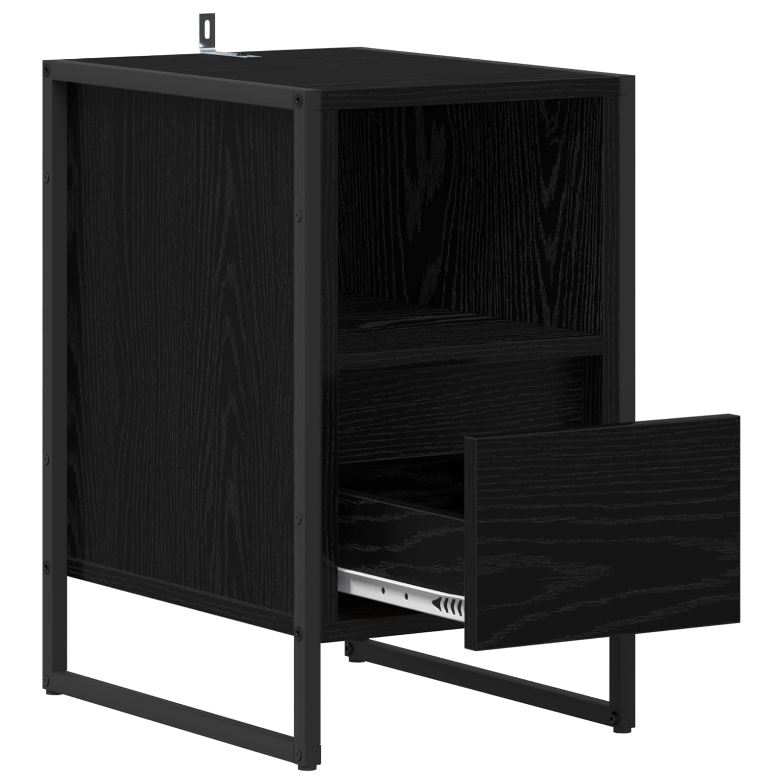 Comodino industriale 2 pz Rovere nero con 2 cassetti 39,5 x 30 x 50 cm tavolino mobiletto salvaspazio per camera da letto soggiorno ufficio con ripiano e contenitore