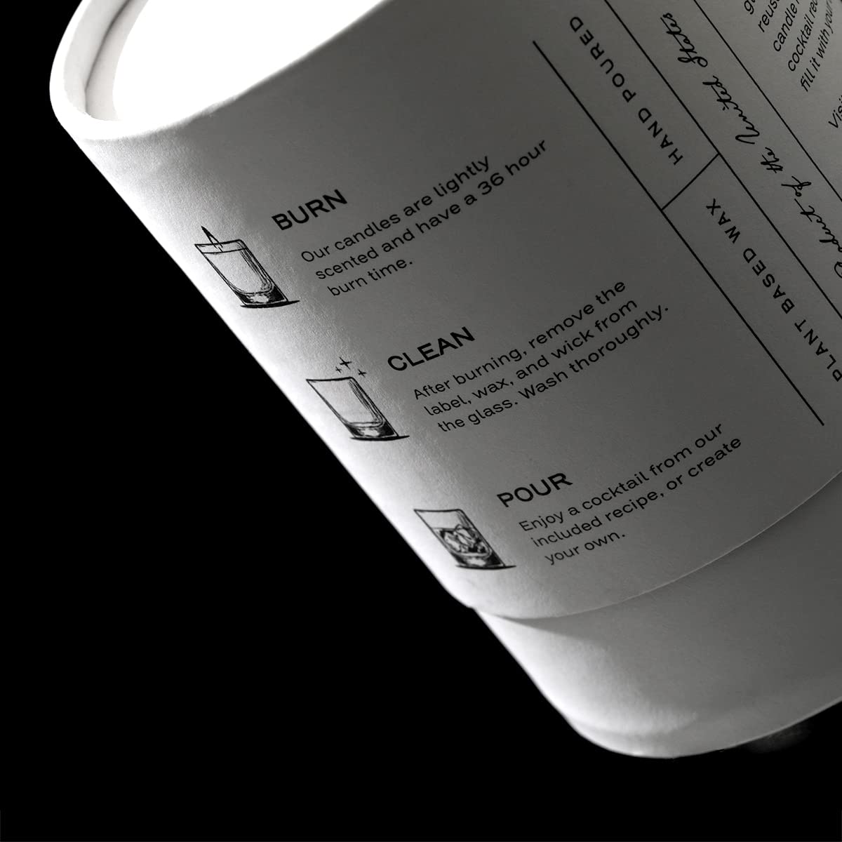Wixology Koktajl inspirowany burbonem Neat Soy Candle - świeca zapachowa wanilii karmelu i dębu w szklance wielokrotnego użytku - Made in Kentucky - 207 ml