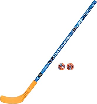 Franklin Sports NHL Kids Street Hockey Stick + Balls Set - Youth 40" Street Hockey Stick + 2 Outdoor Roller Hockey Balls - Kids Junior Hockey Starter Set