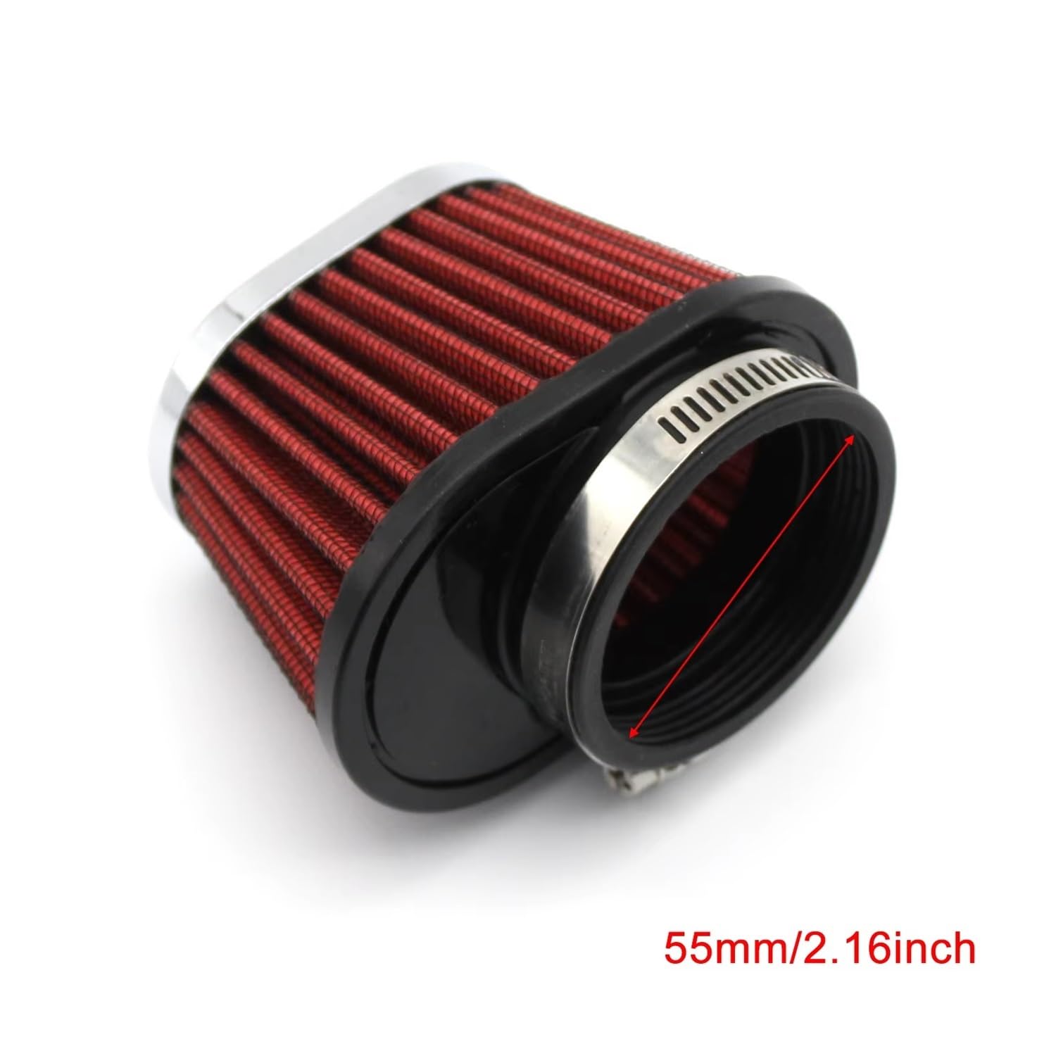 Motocicleta Filtro Aire Filtro De Admisión Aire para Motocicleta Limpiador Filtros Accesorios para Scooter 51 Mm 55 Y 60