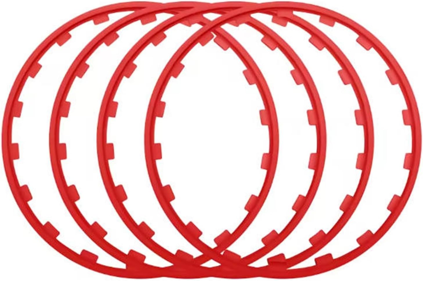 Car Tire Trim Rings for Model 3 2017-2023, 4PCS 18in Rim Protectors Guard, Red Edge Trim Protection Ring Replacement