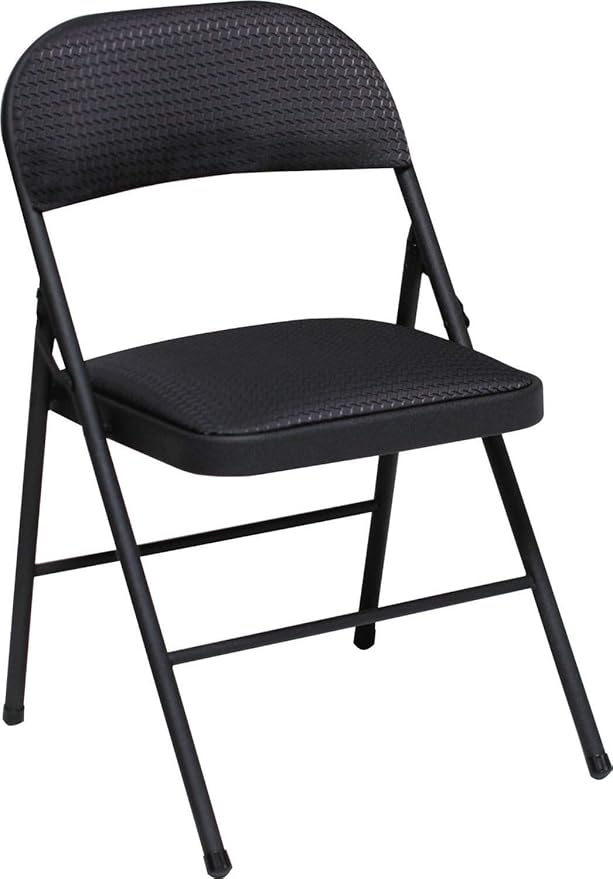 CoscoProducts Fabric Folding Chair Black (4pack