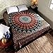 RAJRANG Peacock Mandala Tapestry Hippie Wall Hanging 90x84 inch Decorative Trippy Tapestries Boho Indian Handmade Cotton Bedspread