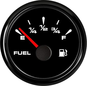 SAMDO Digital Fuel Level Gauge Universal Fuel Meter Signal Adjustable 7 Color Backlight 52mm 12V/24V 0-190ohm, 240-33ohm, 240-30ohm, 0-180ohm, 10-180ohm