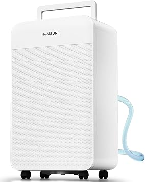 HUMSURE 4500 Sq. Ft MAX 80 Pints Dehumidifier Equipped With Drainage Hose, Automatic Defrosting, for Basement, Home, Bathroom, Bedroom,24-Hour Timer Function