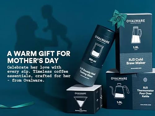 Miniatura 9 de OVALWARE Filtro de café de acero inoxidable sin papel gotero de cono de café reutilizable y permanente para ovalware Chemex Hario y otras jarras