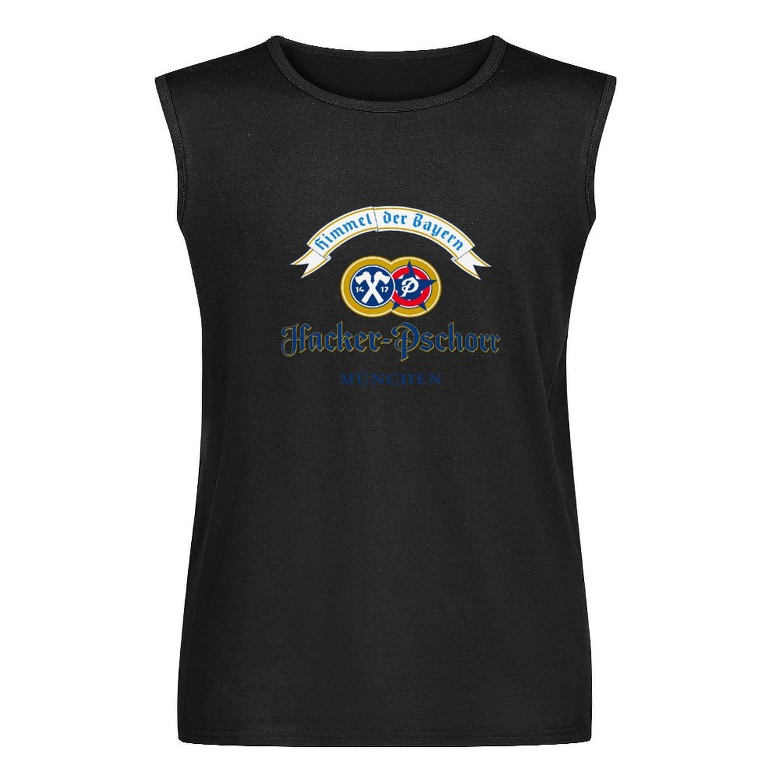 Vests Hacker Pschorr - World Beer - Distressed Custom Graphic Men's s Activewear Sleeveless Tops XS