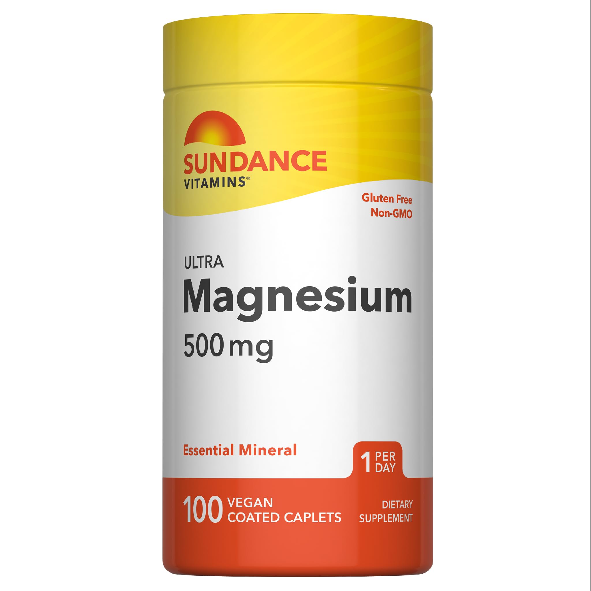 Sundance Magnesium Supplement | 500mg | Oxide | 100 Coated Caplets Unflavored 100 Count (Pack of 1)