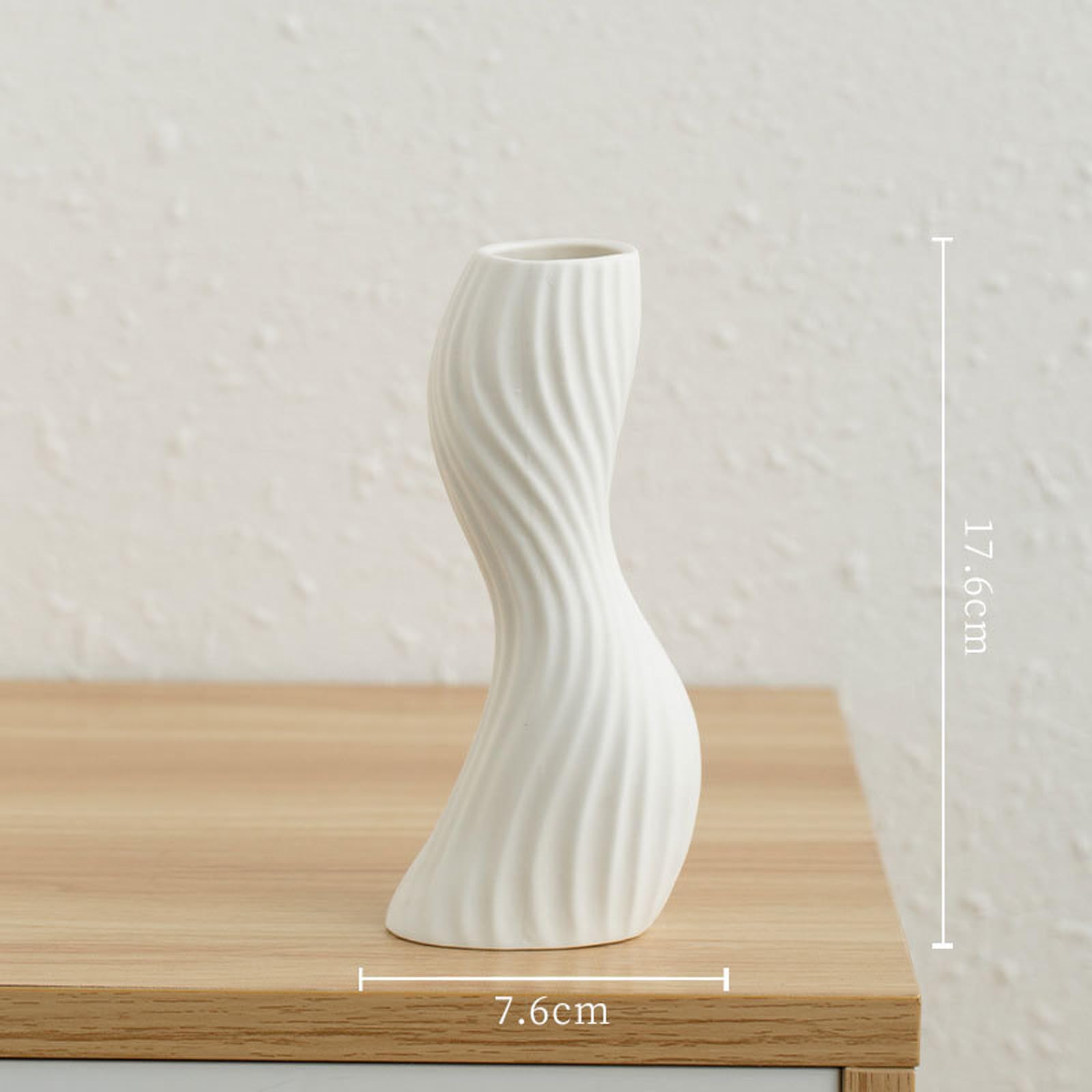 Wazony ceramiczne Wave Stripe Wazon Czeski Wazon Ceramiczny, Skandynawska Dekoracja Salonu, Wazon Stołowy, Salon, Dom Wiejski,White a