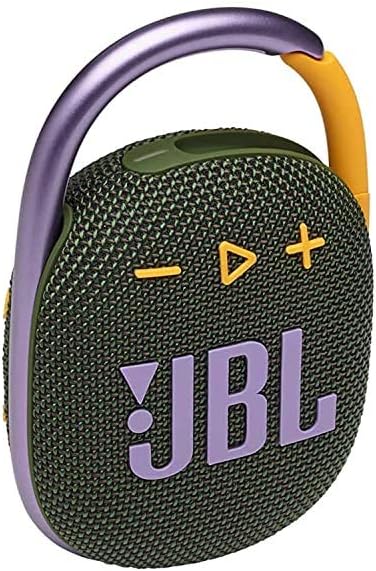 JBL Clip 4 - Bluetooth portable speaker with integrated carabiner, waterproof and dustproof, in green (Renewed)
