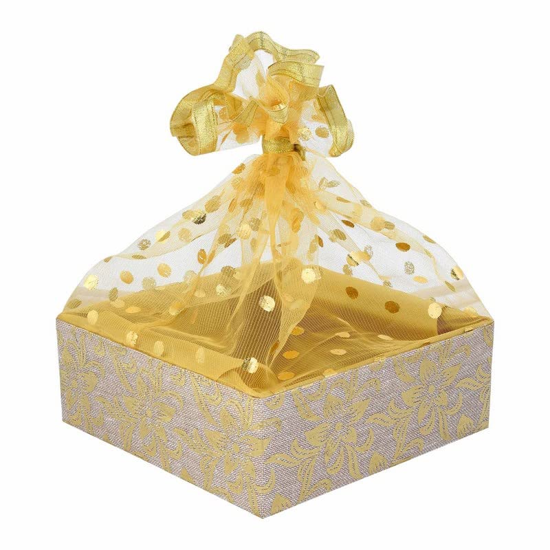 Pack of 5 Decorative Wedding Gift Wooden Trays, Baby Shower Gifting, Fruits Storage Basket, Organisers Set, 8x8x3 inches, Color - Jute Golden (B09VL7GB6V) Amazon Price History, Amazon Price Tracker