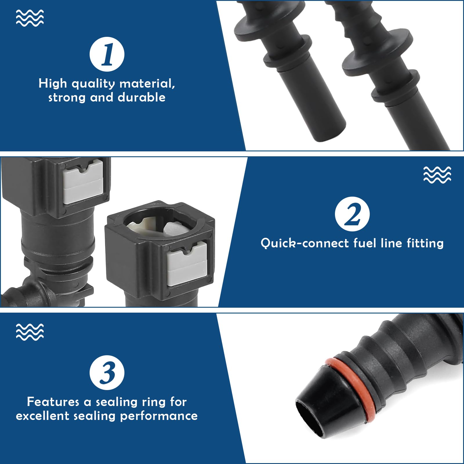 36 connettori rapidi a sgancio rapido, connettore per tubo del carburante, a sgancio rapido, SAE 9,89 mm, 9,49 mm, 7,89 mm, per auto, motore e carburante