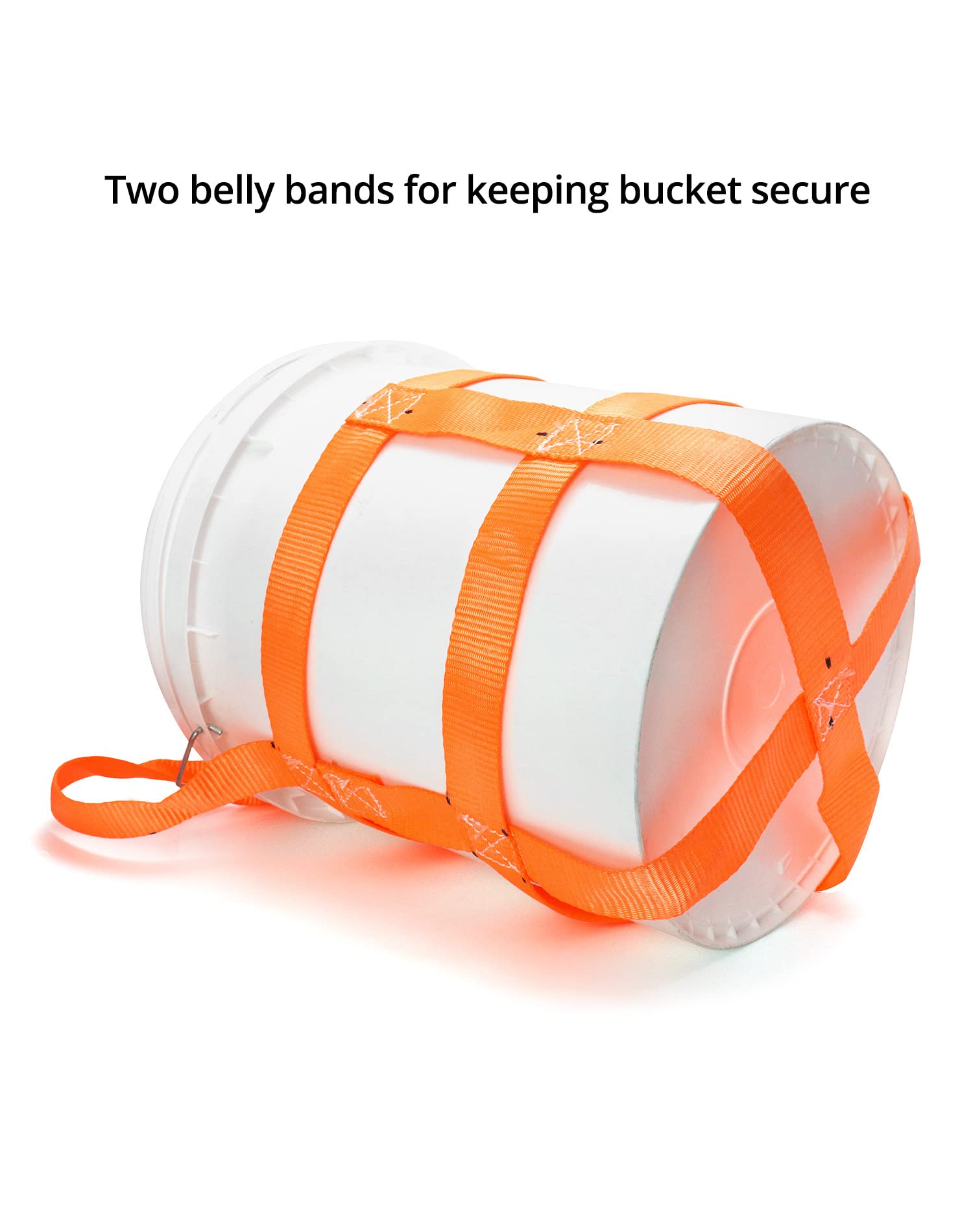 QWORK Lot de 2 Sangles de Seau durables avec Bandes ventrales pour Seau de 18 litres, capacité de 90,7 kg