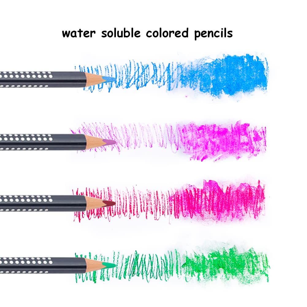Amazon | 水性色鉛筆 24色 水性ペン 水彩 色鉛筆 24色 絵の具 画材