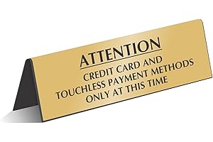 SmartSign Credit Card/Touchless Payment Methods Tabletop Sign