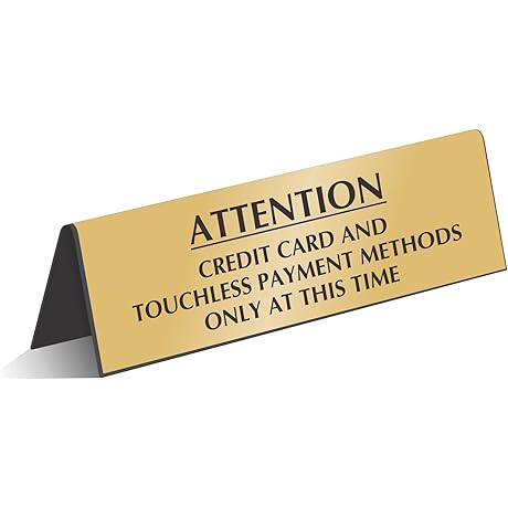 SmartSign Credit Card/Touchless Payment Methods Tabletop Sign