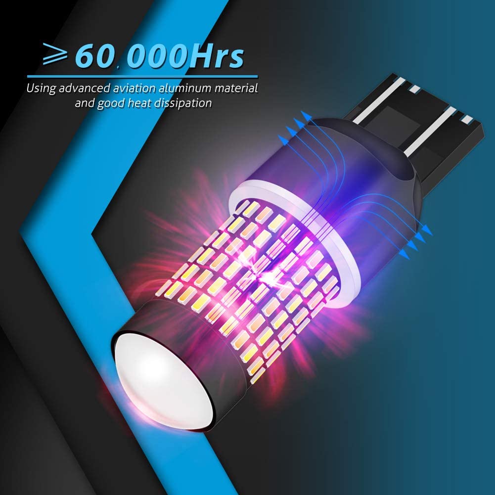 Gaoominy 2 Bianco T20 7443 7440 9 LEDS Indicatori Di Direzione Del Freno Luci Posteriori Lampadine Lampade 12V