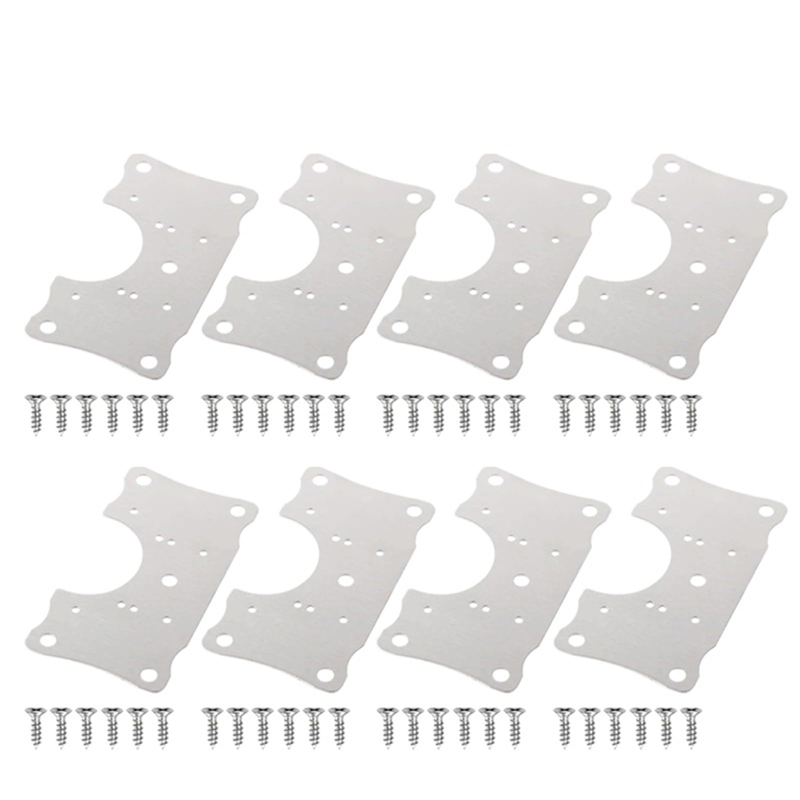 Window Hinge 4/8pcs Hinge Repair Parts Fixing Plate with Screws, Installation Gasket, Used for Cabinet and Wardrobe Doors for Cabinet, Door, Window(8pcs and 48screws)
