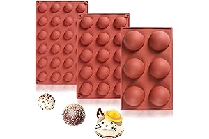 JOERSH 3Pcs Large Chocolate Sphere Mold