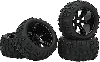 RC Rubber Tires, RC Car Tires Stability for 1/5 8S RC Car (Black)