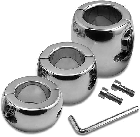 Amazon ペニスリング ステンレス鋼 ヘビー デューティ コックリング ネジ固定 ペニス拘束 リング 運動ボールストレッチャーペニス 男性 取り外し可能な ペニすリング Cock Ring アダルトおもちゃ 内径35mm 高さ 30mm Kiss You Sm