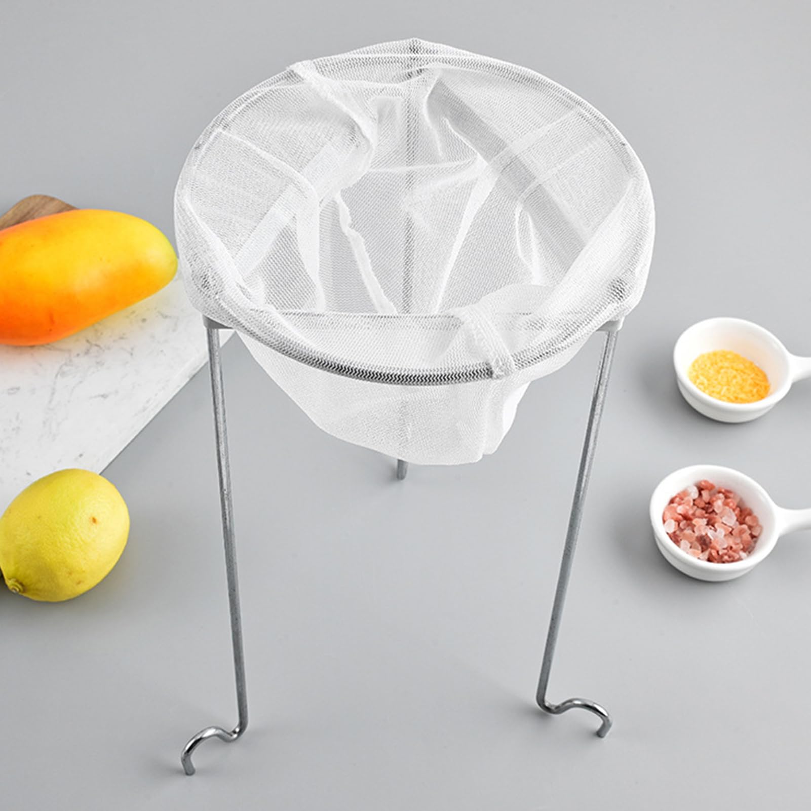 Passoire à Confiture En Acier Inoxydable Avec Sac Et 3 Pieds Crochet - Pour Jus, Bouillon, Yaourt, Vinaigre Maison - Facile à Installer - 2