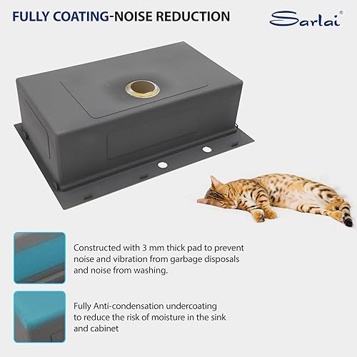 Miniatura 96 de Sarlai Fregadero de barra de 21 gotas de acero inoxidable - Fregadero de cocina de 21 x 20 pulgadas, estación de trabajo de montaje superior, acero