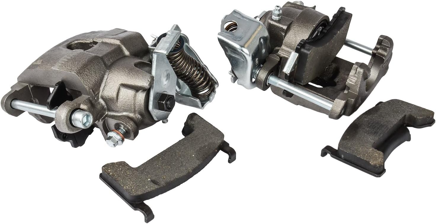 JEGS GM 10 & 12 Bolt Rear Disc Brake Conversion Kit | With Parking Brake | Fits Standard Shock Configuration | Plain Rotors | Loaded Calipers