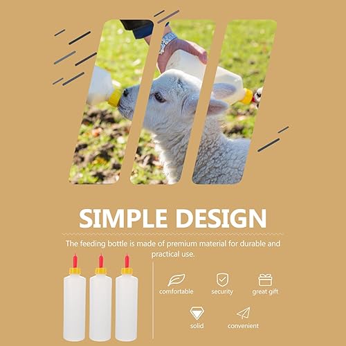 Miniatura 7 de 5 juegos de biberones de cordero para niños, botella de bebida para ganado, jarra de leche de ternera para bebés, botellas de lactancia para