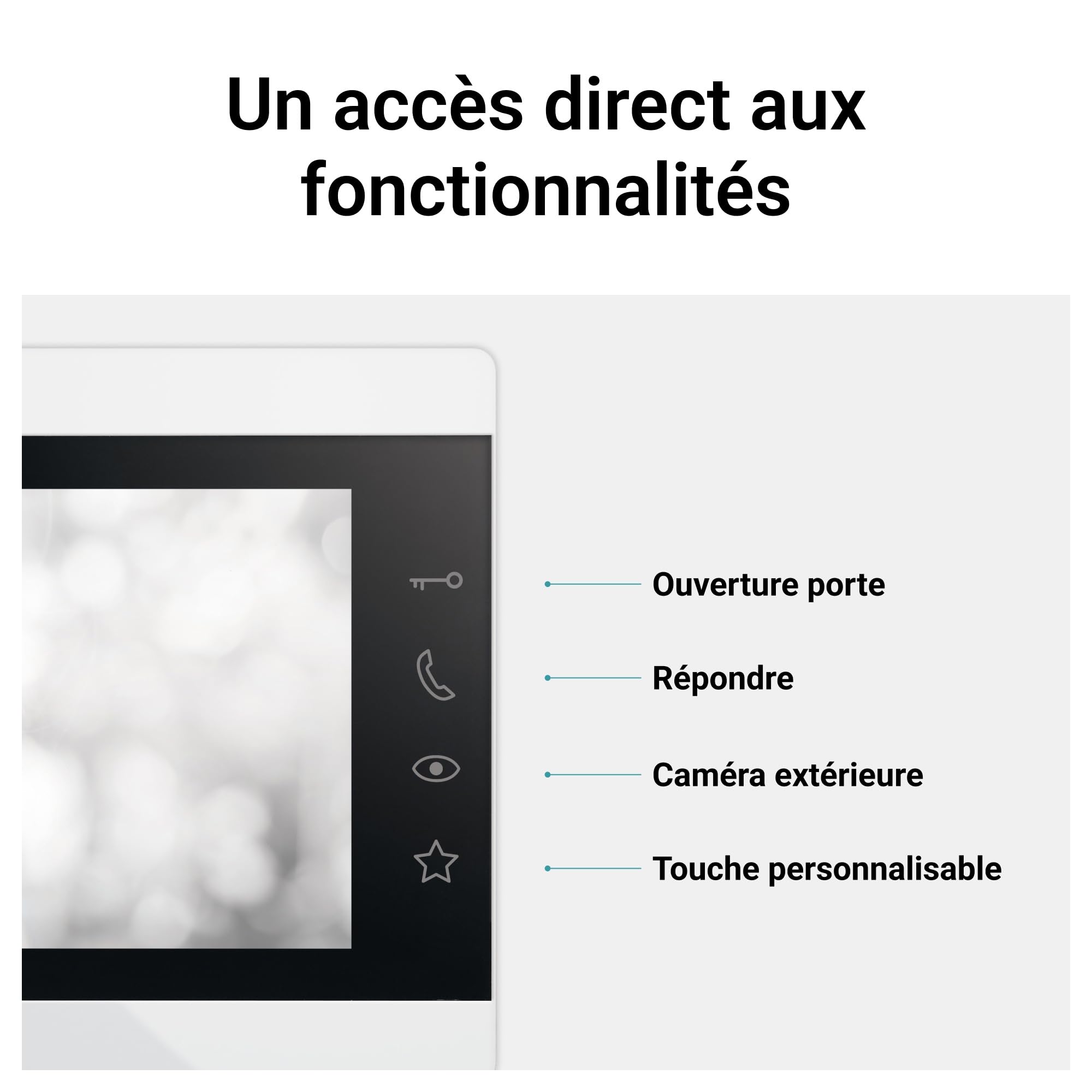 Ecran intérieur visiophone Easy Kit 7pouces blanc